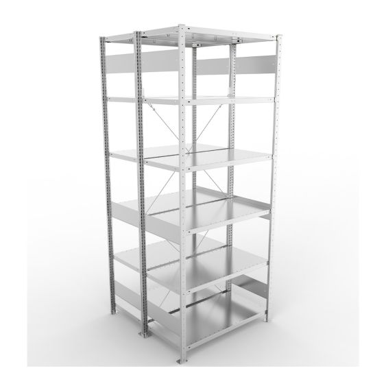 Legbordstelling Dubbel META 150 kg Basissectie 250x100x50 cm - 4