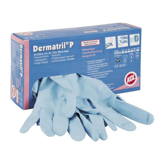 Werkhandschoen KCL Dermatril P nitril 743 - Maat 11