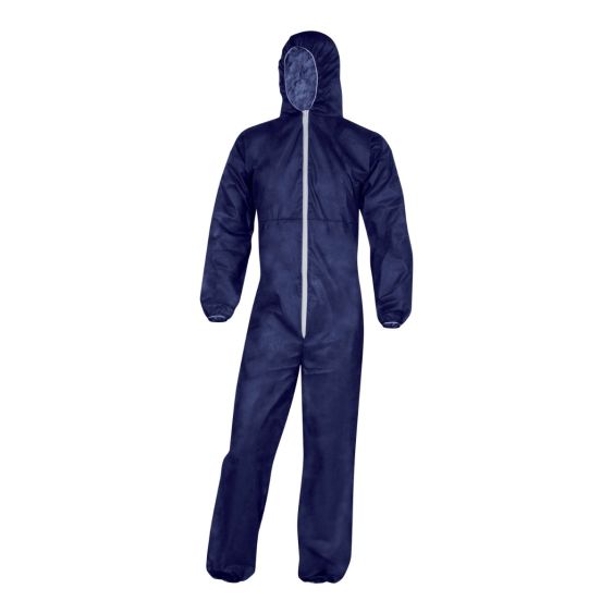 Wegwerpoverall Deltaplus PO109 Blauw met Kap - maat L