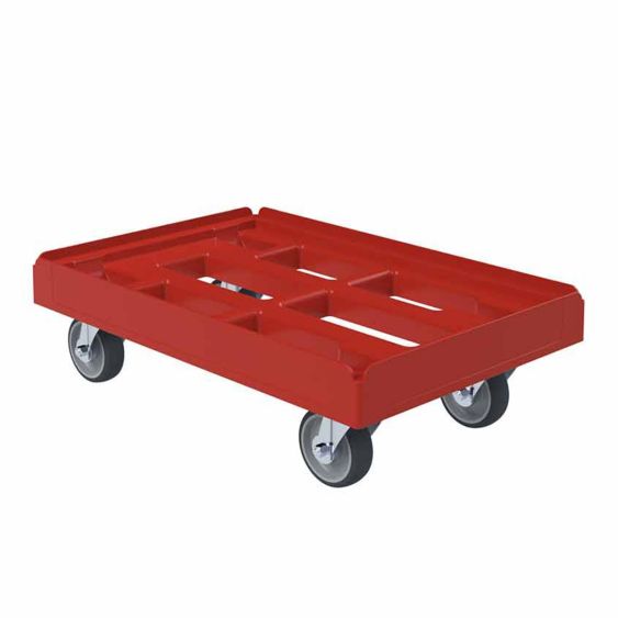 Dolly Euronorm Bakken 60x40 cm 300 kg Rood