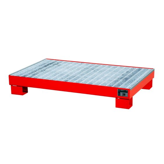 Stalen Vaten Lekbak Bauer Rood 1310x800x200 mm 94 Liter