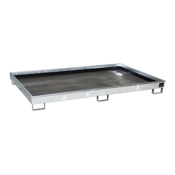 Stalen Stelling Lekbak Bauer PE Verzinkt 2165x1315x230 mm 304 Liter