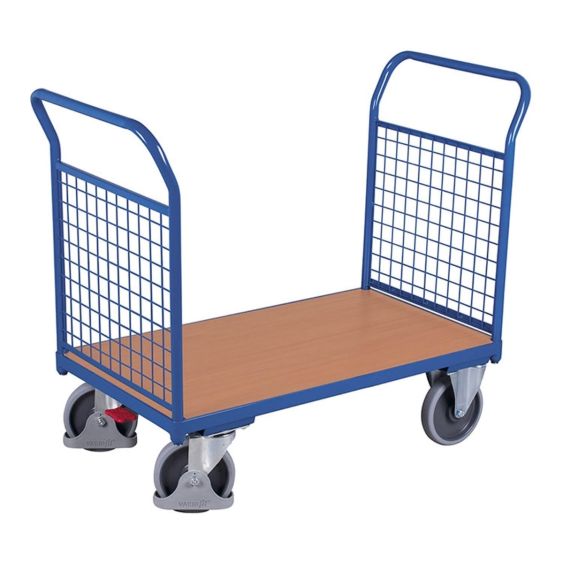 Plateauwagen 500 kg 1000x700 mm met 2 Gaaswanden