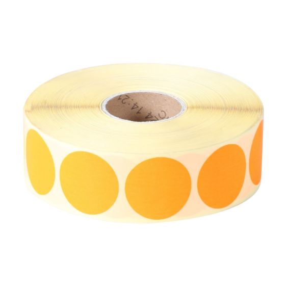 Etiketten Ø35 mm Fluor Oranje Permanent - 2000 etiketten