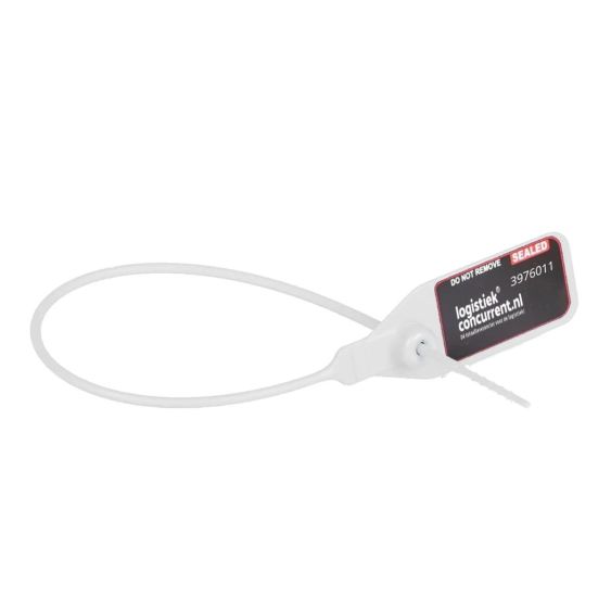 Aantrekverzegeling Multiseal 280 met Opdruk - Wit Logistiekconcurrent
