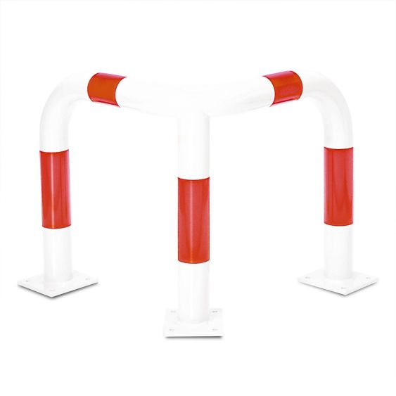 Beschermbeugel L-profiel Verzinkt Rood/Wit 600x600x600 mm