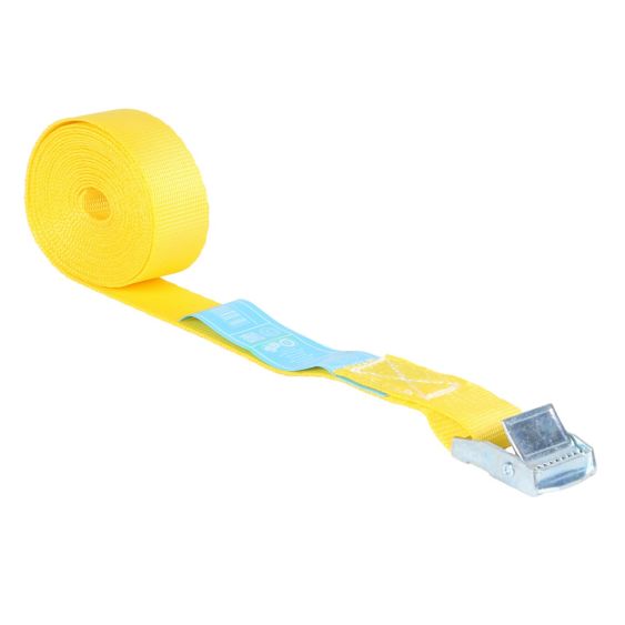 Spanband met Gesp 25 mm 9M Geel - Verzinkte Klemgesp