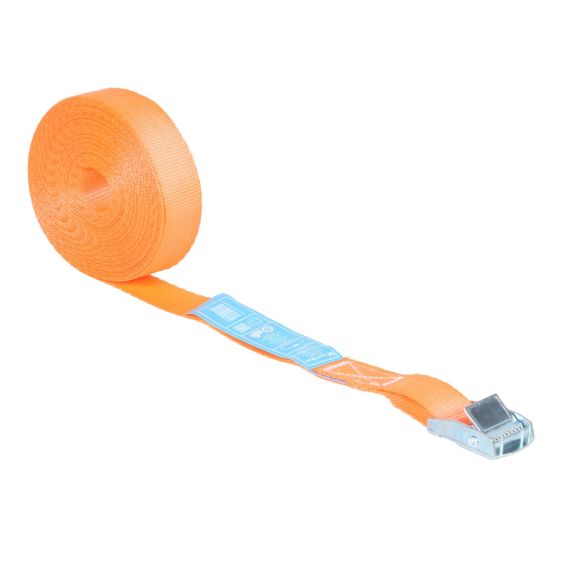 Spanband met Gesp 25 mm 7M Oranje - Verzinkte Klemgesp