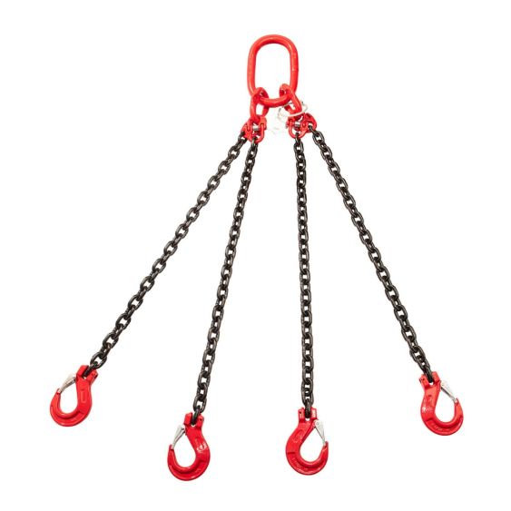 Hijsketting 4-sprong 10 mm met Gaffelklephaak 3 meter