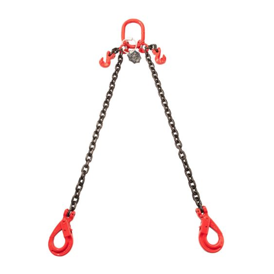 Hijsketting 2-sprong 13 mm met Veiligheidshaak en Inkorthaak 4 meter