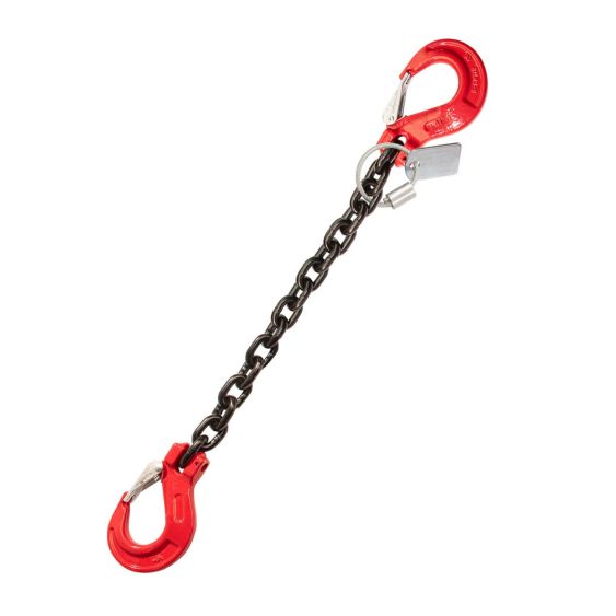 Sjorketting 8 mm 1 meter met Gaffelklephaken