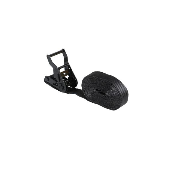 Eindloze Spanband 35 mm 2 ton 4M Zwart met Zwarte Hardware