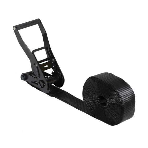 Eindloze Spanband 50 mm 5 ton 8M Zwart met Zwarte Hardware